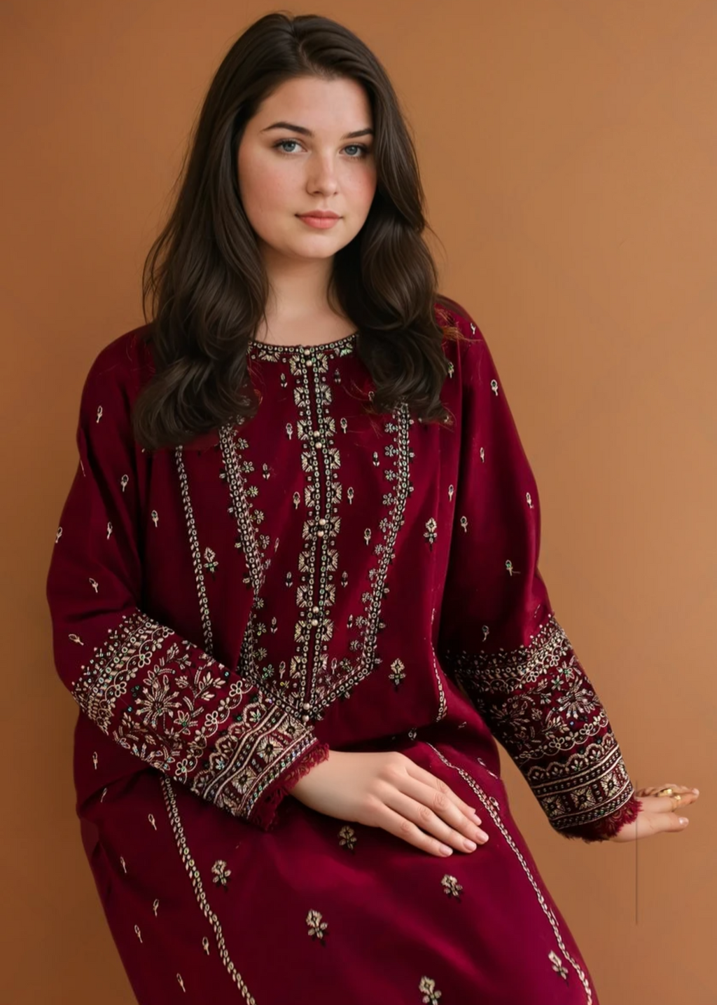 Chaudhary Arts Roohi Embroidered Stitched Women 2pcs