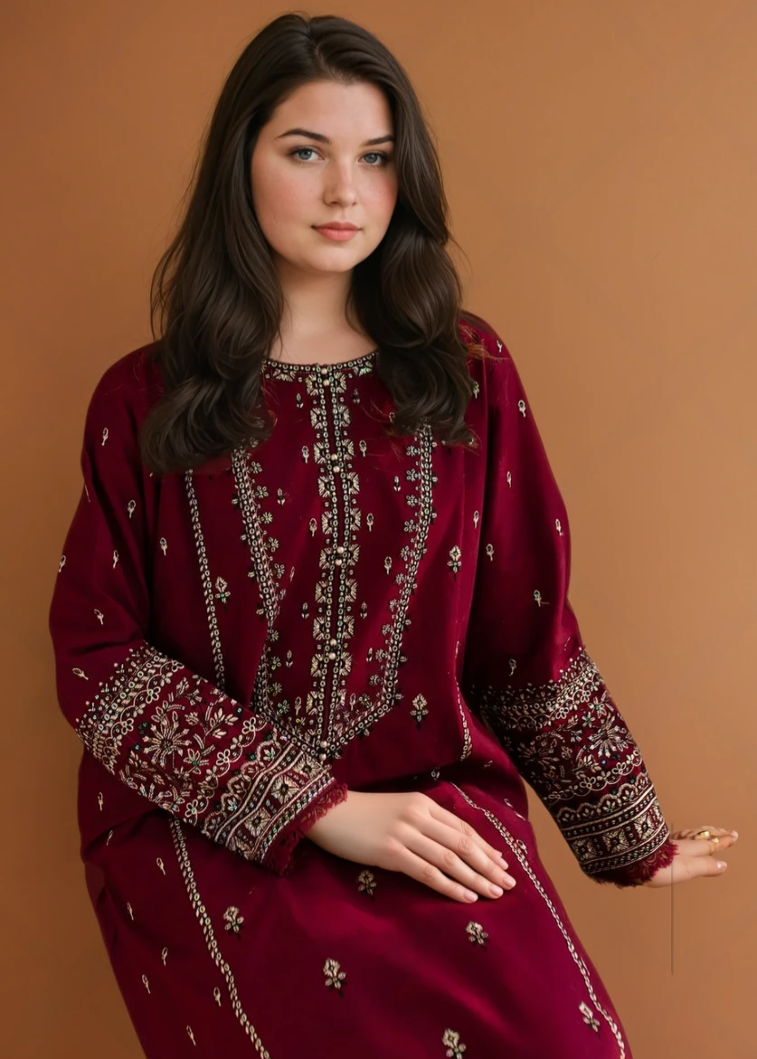 Chaudhary Arts Roohi Embroidered Stitched Women 2pcs