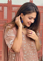 Anum Jung BEIGE CHIFFON EMB 194 Women 4pcs