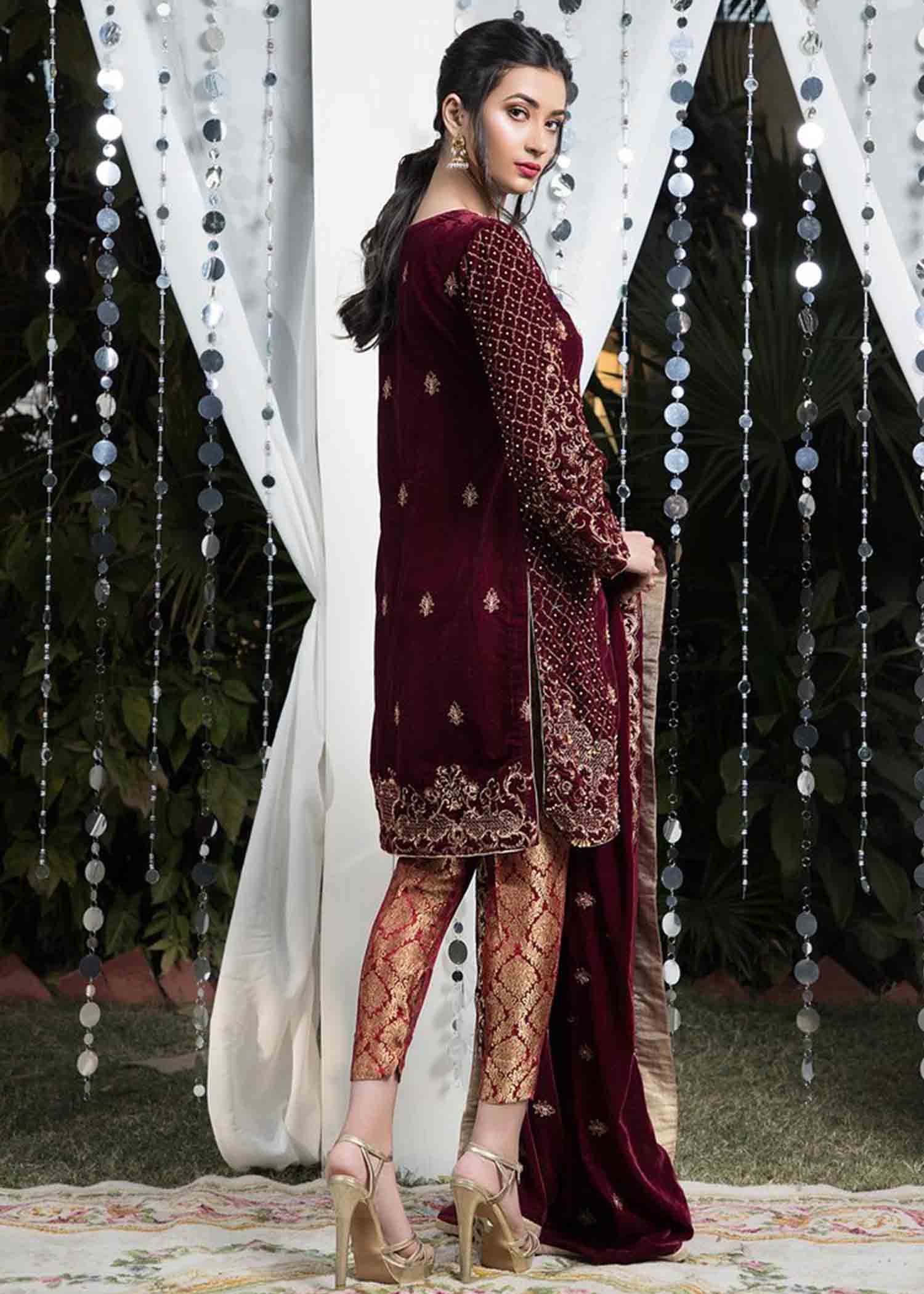 Laleen Maroon Fantasy Women 3pcs