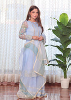 Hem Lotus Outfit Baby Blue Women 4pcs