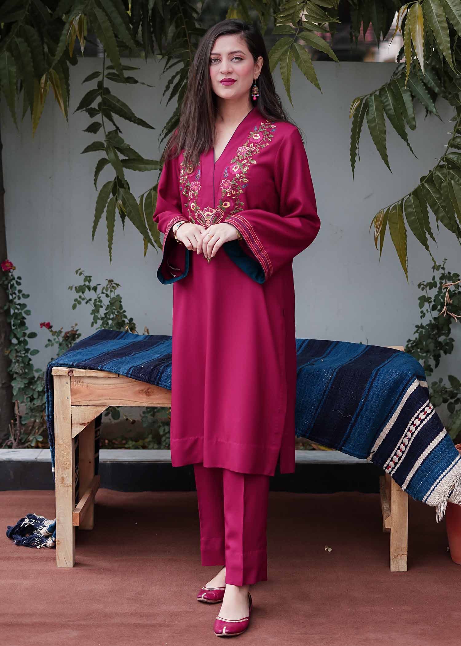 Aisling By Nirmal Deep Pink Women 2pcs