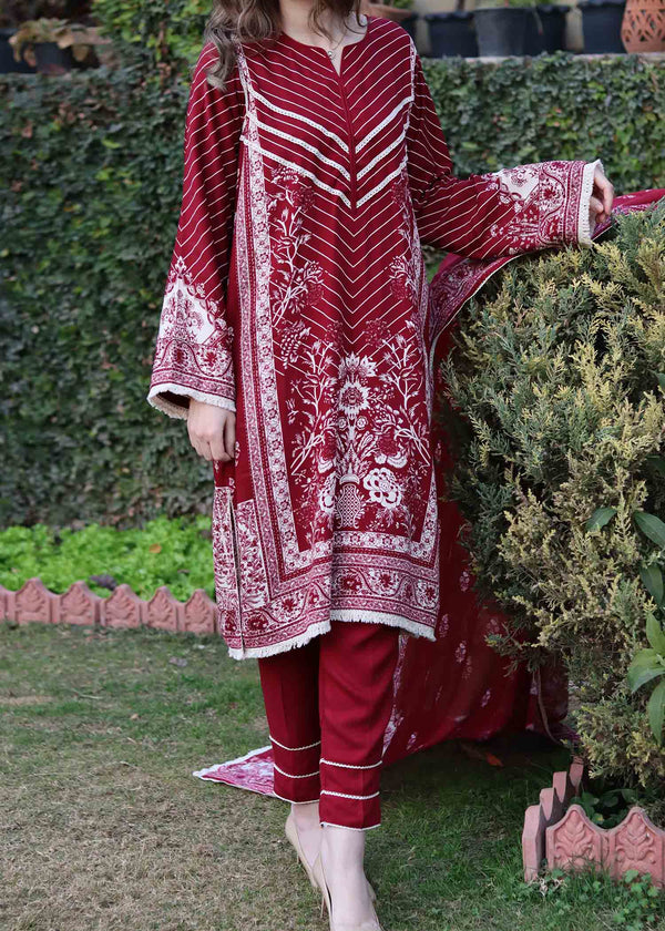 Mehek Saadi Faraz MSF Winter Berry Women 3pcs