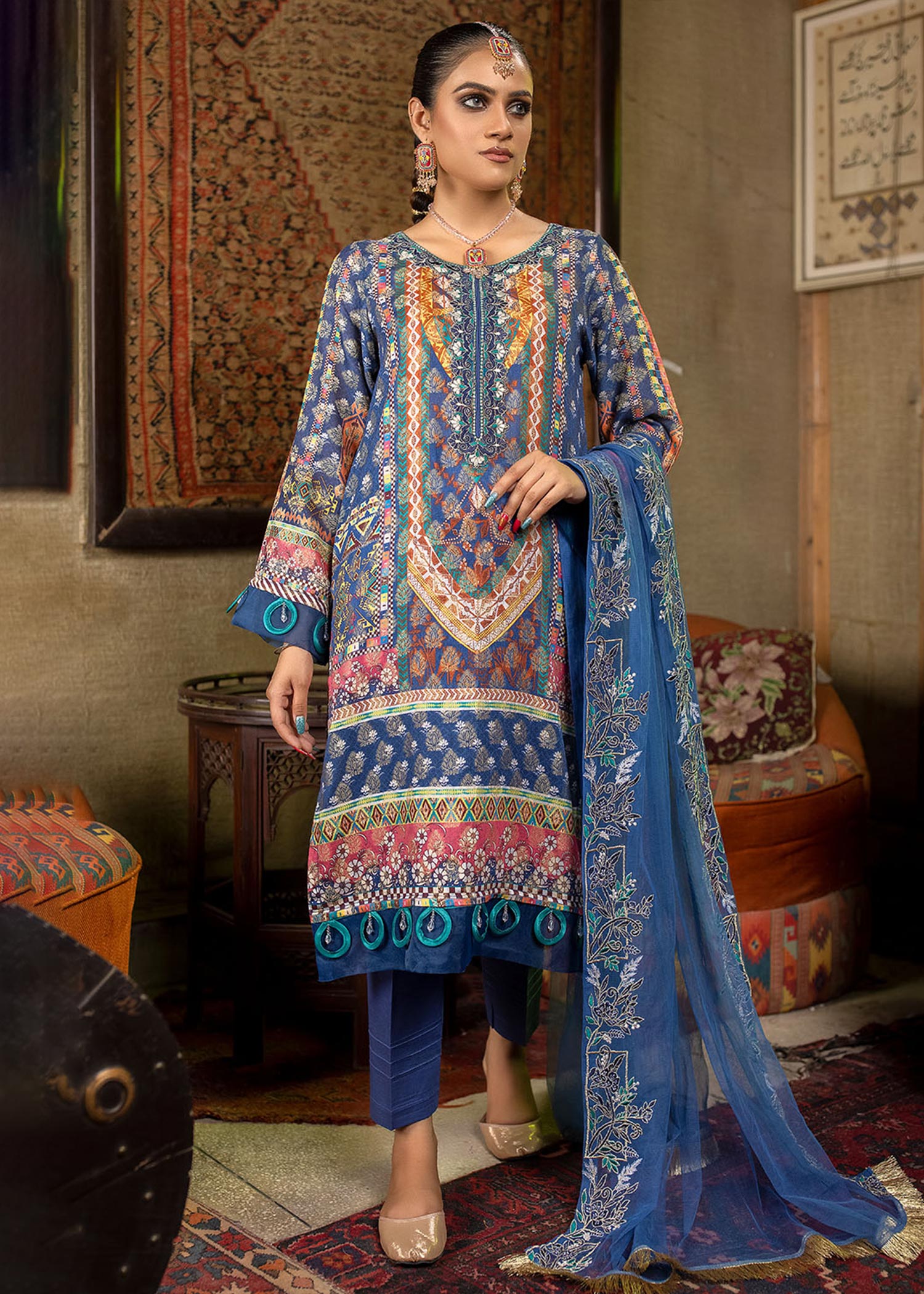 Madame Embroidered Jacquard Suit 2517 Women 3pcs