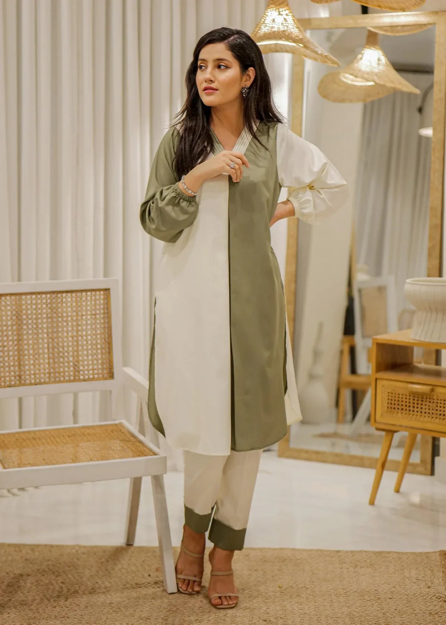 Anabya Garments Multi Lime Glow Women 2pcs