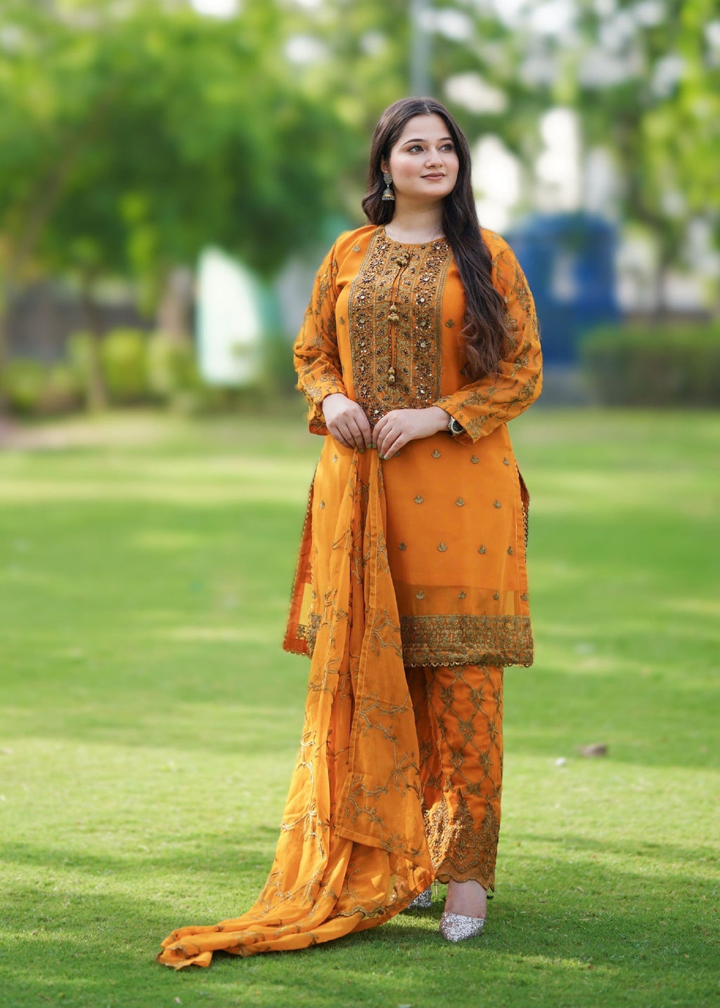 Four Season Boutique ZAMDA CHIFFON MUSTARD Women 3pcs