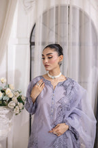 Lakhany Ready to wear Embroidered Raw Silk With Embroidered Organza Dupatta Women 3pcs