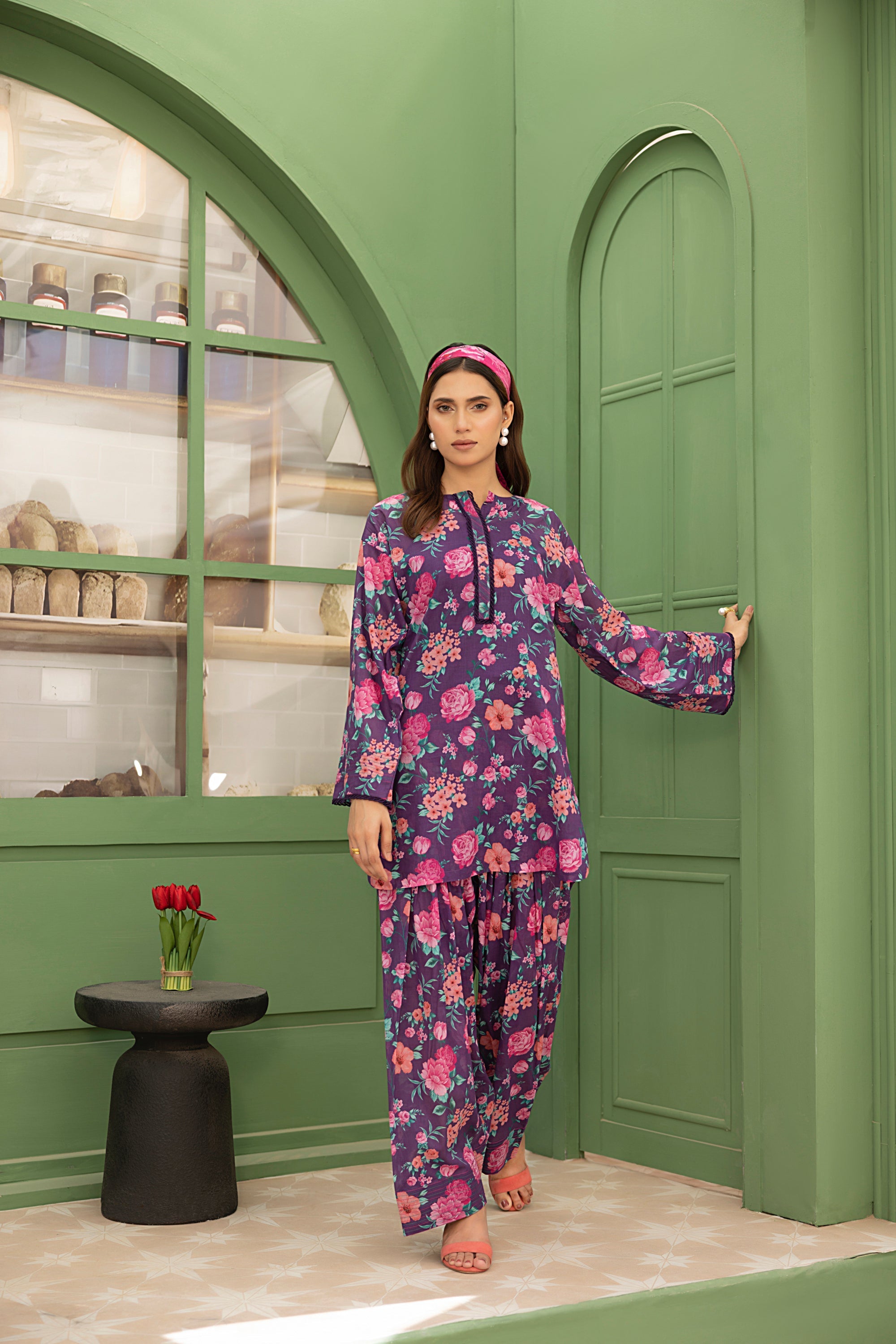 Lakhany Ready to wear Printed Shirt & Trouser Women 2pcs