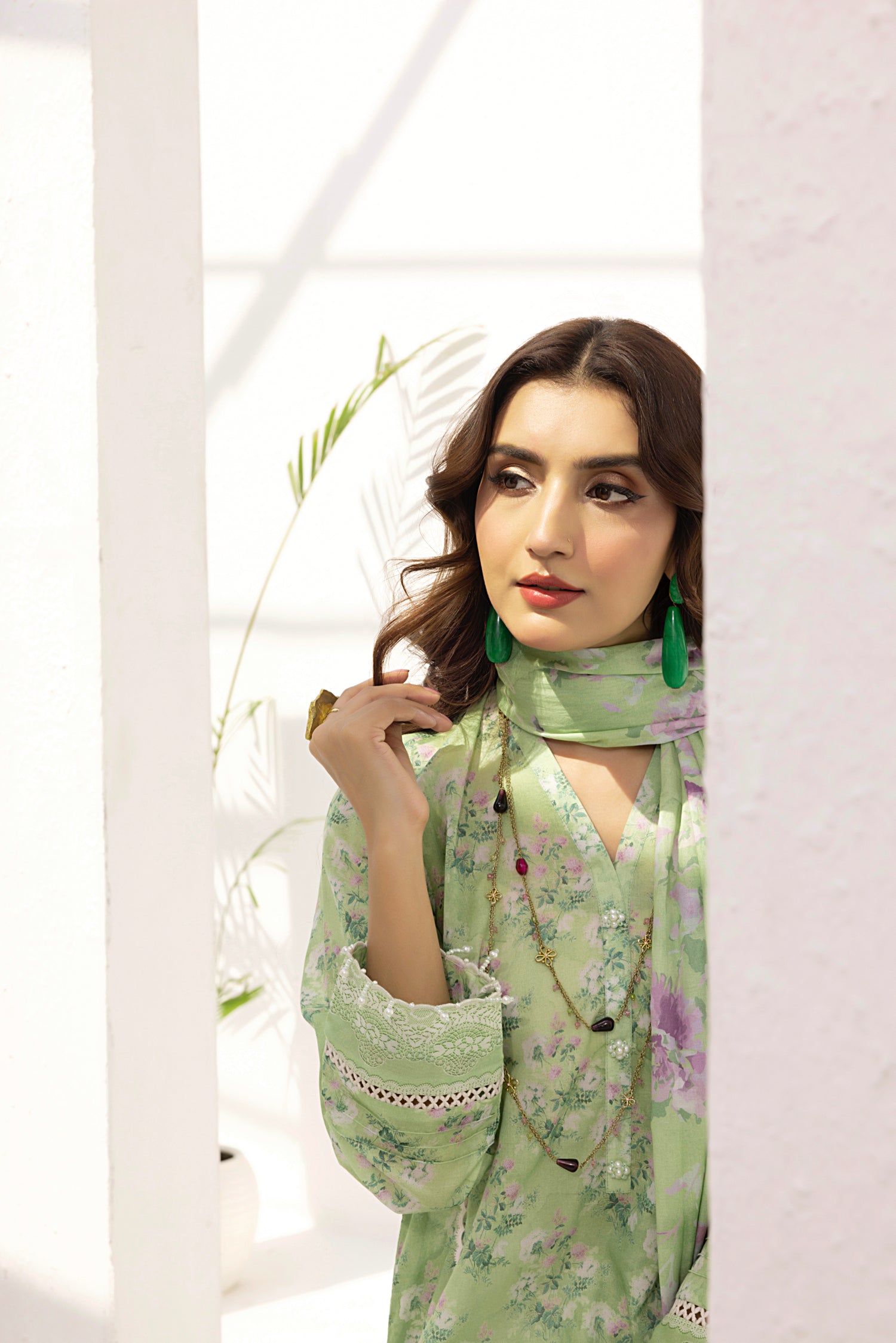 Lakhany Stitched Printed Shirt & Dupatta Women 2pcs