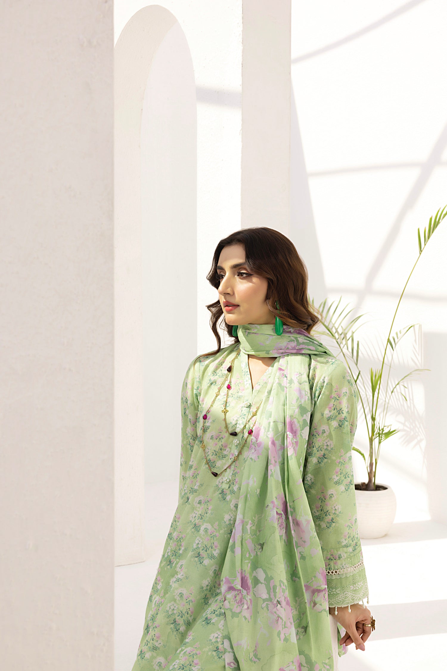 Lakhany Stitched Printed Shirt & Dupatta Women 2pcs