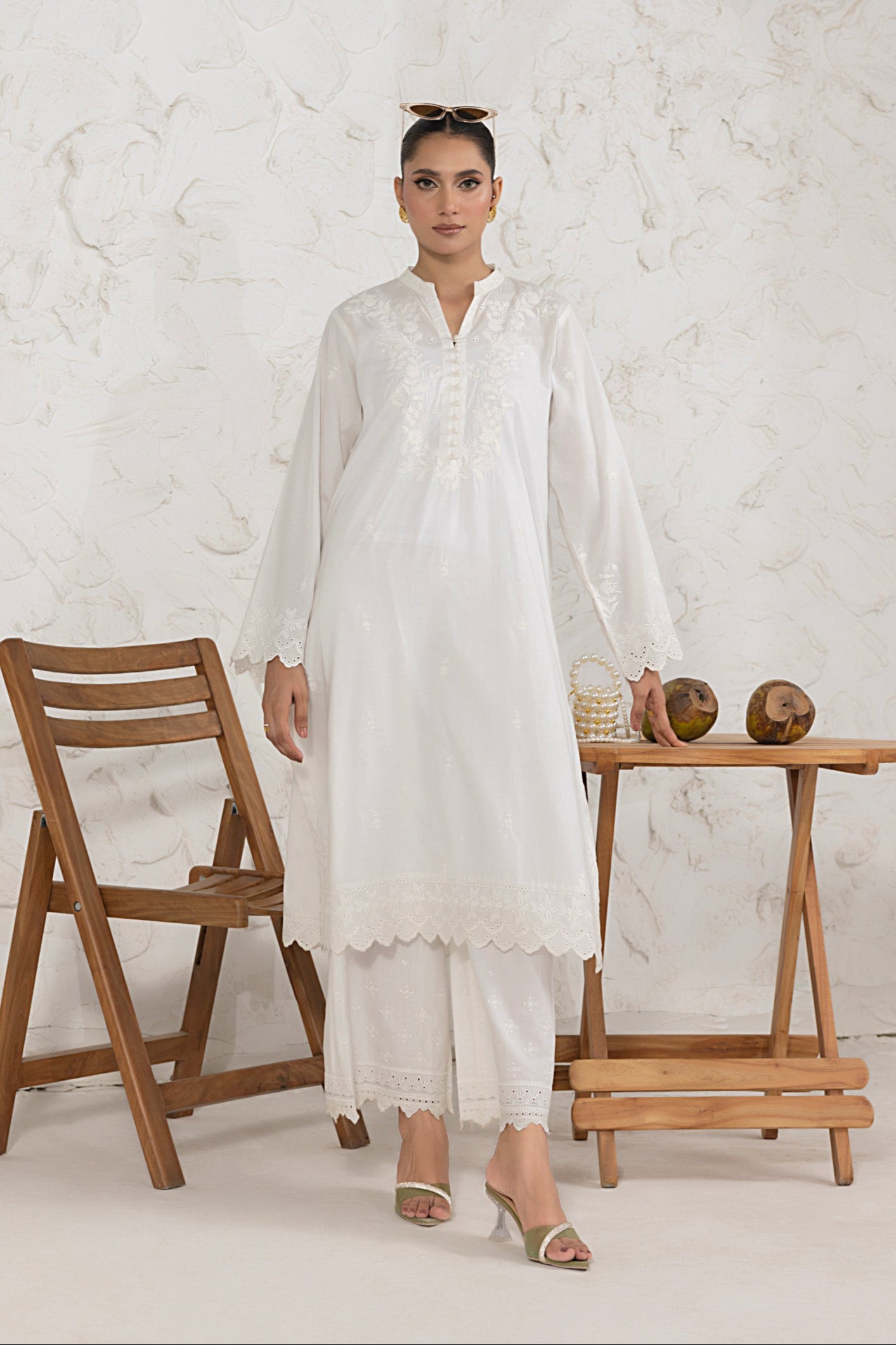 Lakhany Ready to wear Embroidered Shirt Women 1pcs