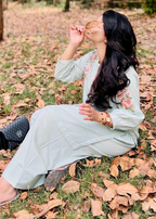 Haya'S Creation Embroidered Pistachio Green Doria Lawn Dress with Farshi Shalwar Women 2pcs