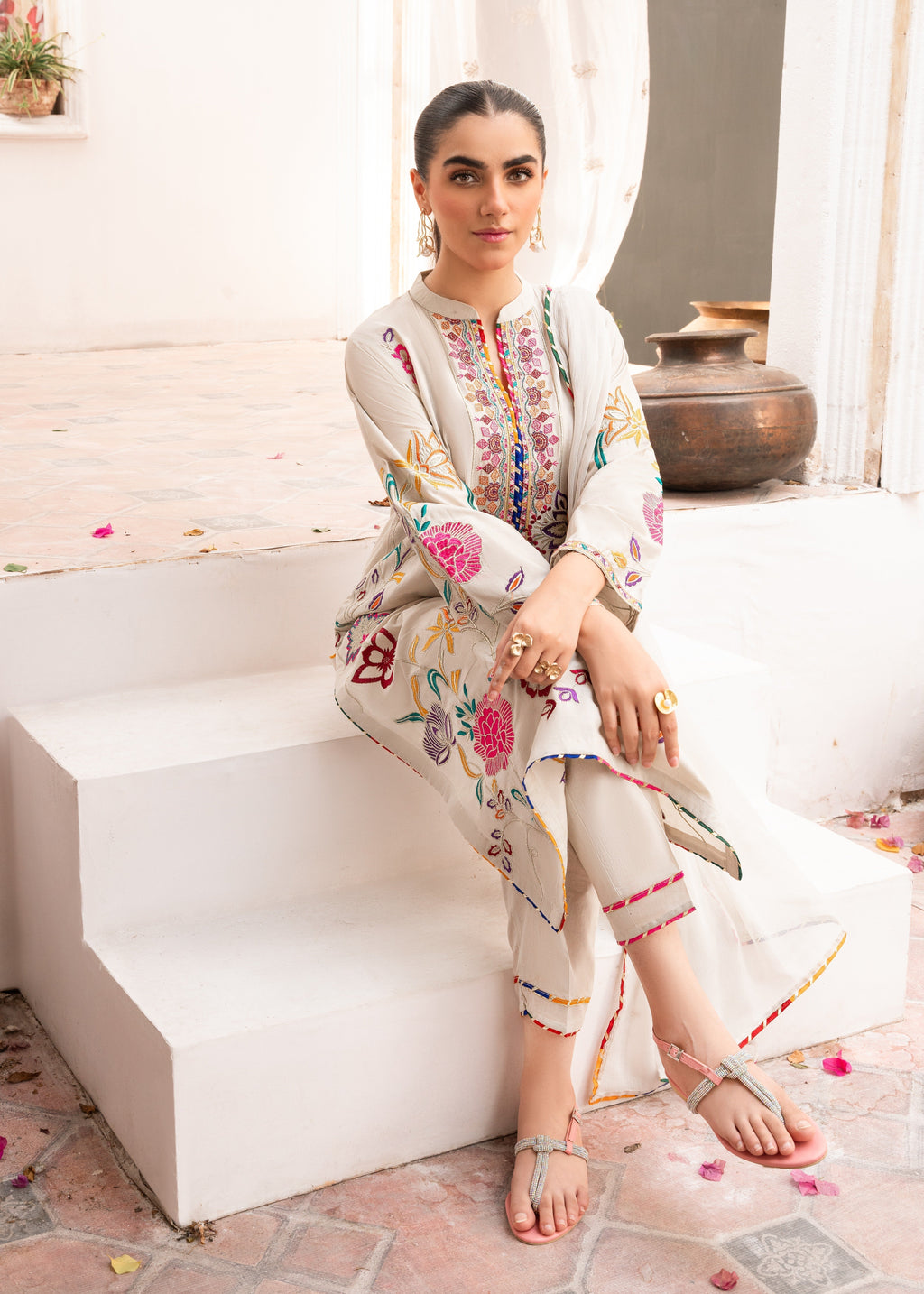 Sahibas By Mirza Albite White Women 3pcs