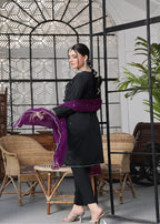 Kumash Textiles Dark grey women (Top & Button) Women 2pcs