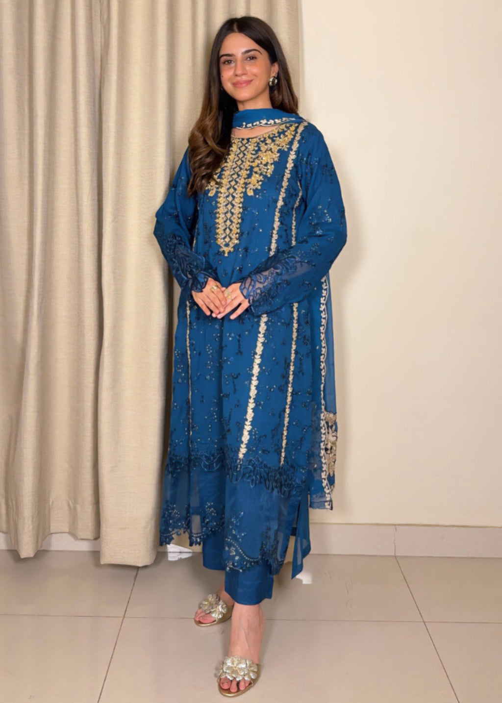 Ayesha B sapphire blue (suhaful) Women 3pcs