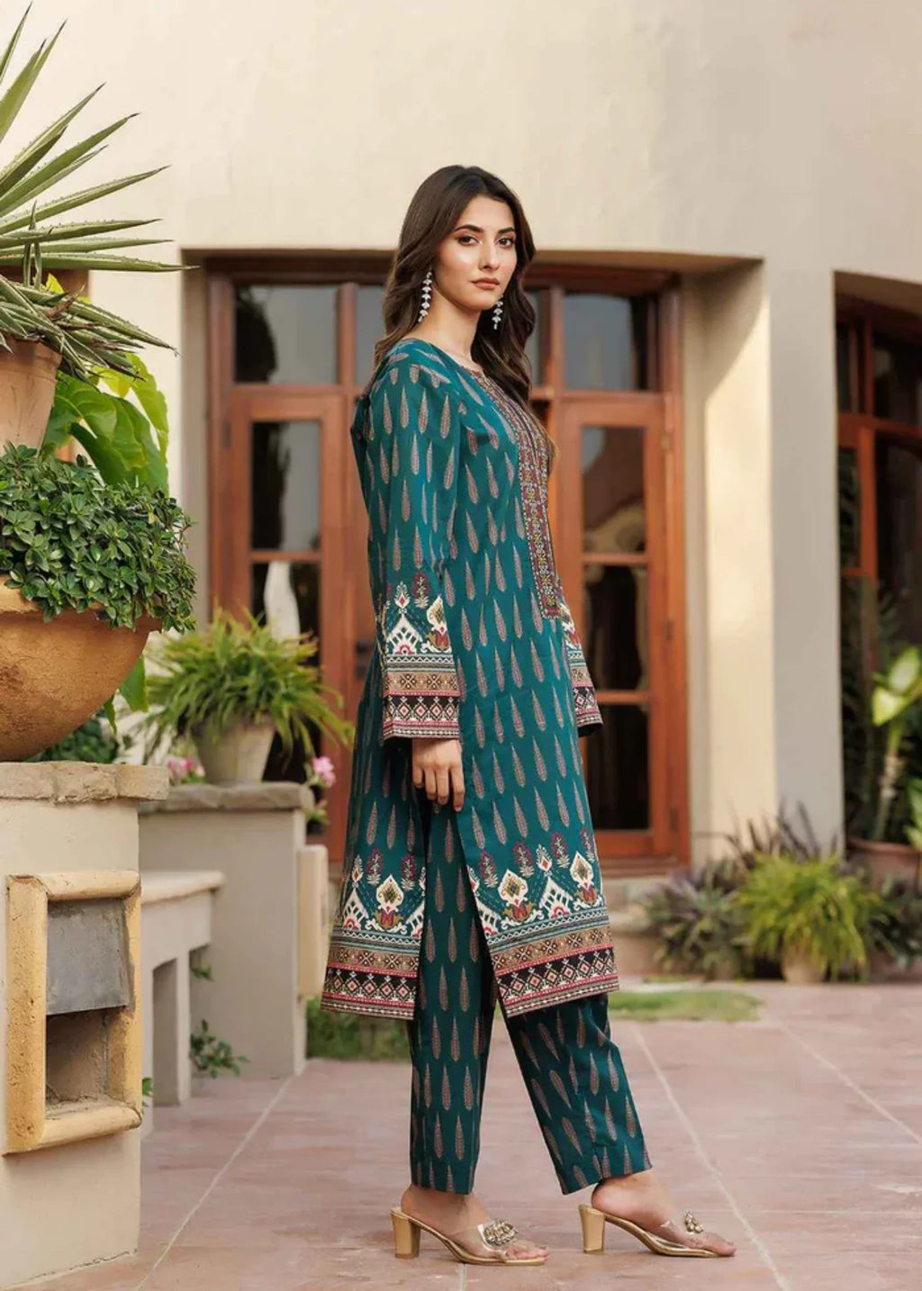 Zarasi Emerald Stitched Lawn Suit | Timeless Bloom Women 2pcs
