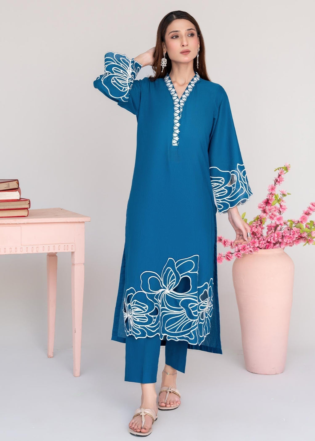 Sahibas By Mirza Sombrero (blue) Women 2pcs