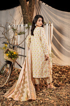 Safwa 3P Printed Suit Lawn Pret ( Ready To Wear ) Women 3pcs