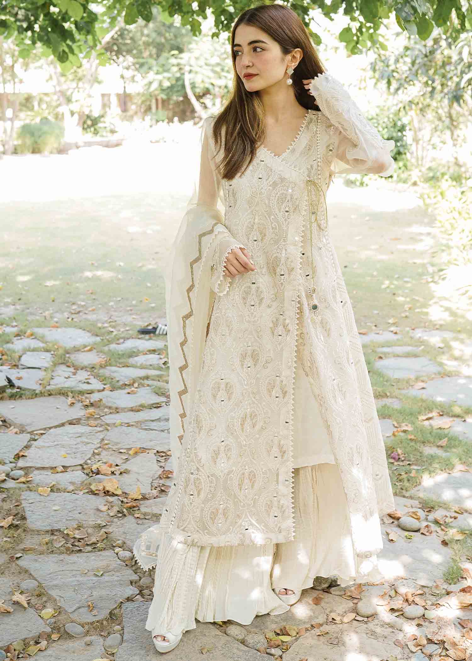 Rang-e-Haya Lily (Ash White) Women 4pcs