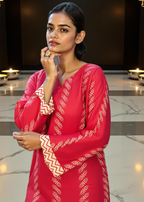 Anabya Garments Contrast Pink Women 2pcs