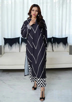 Bin Fatteh Fashion A Lining Dress Women 2pcs