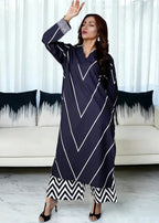 Bin Fatteh Fashion A Lining Dress Women 2pcs