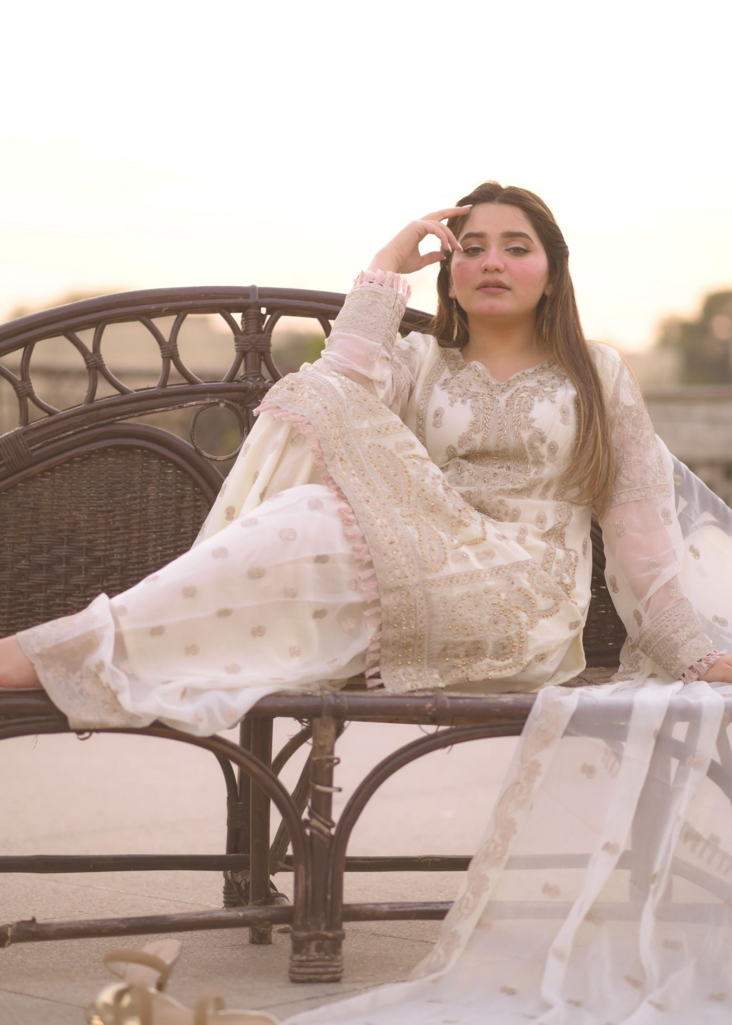 Rangoon Clothing Safeen White Women 3pcs