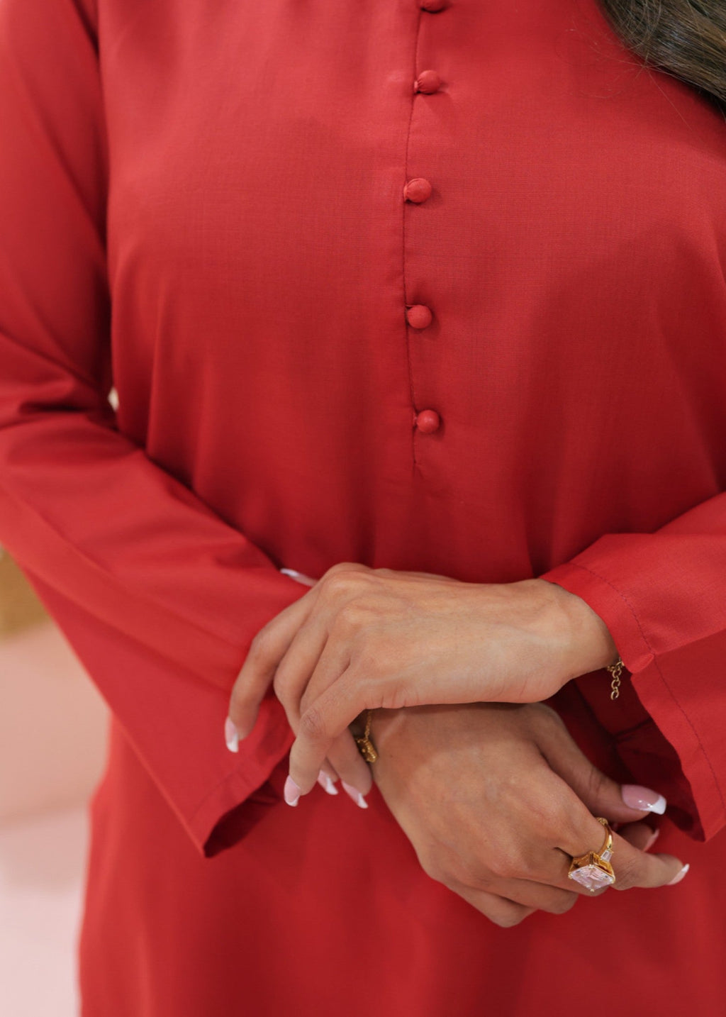 Tng (The Next Generation) Araish Co Ord Set | Red Women 2pcs