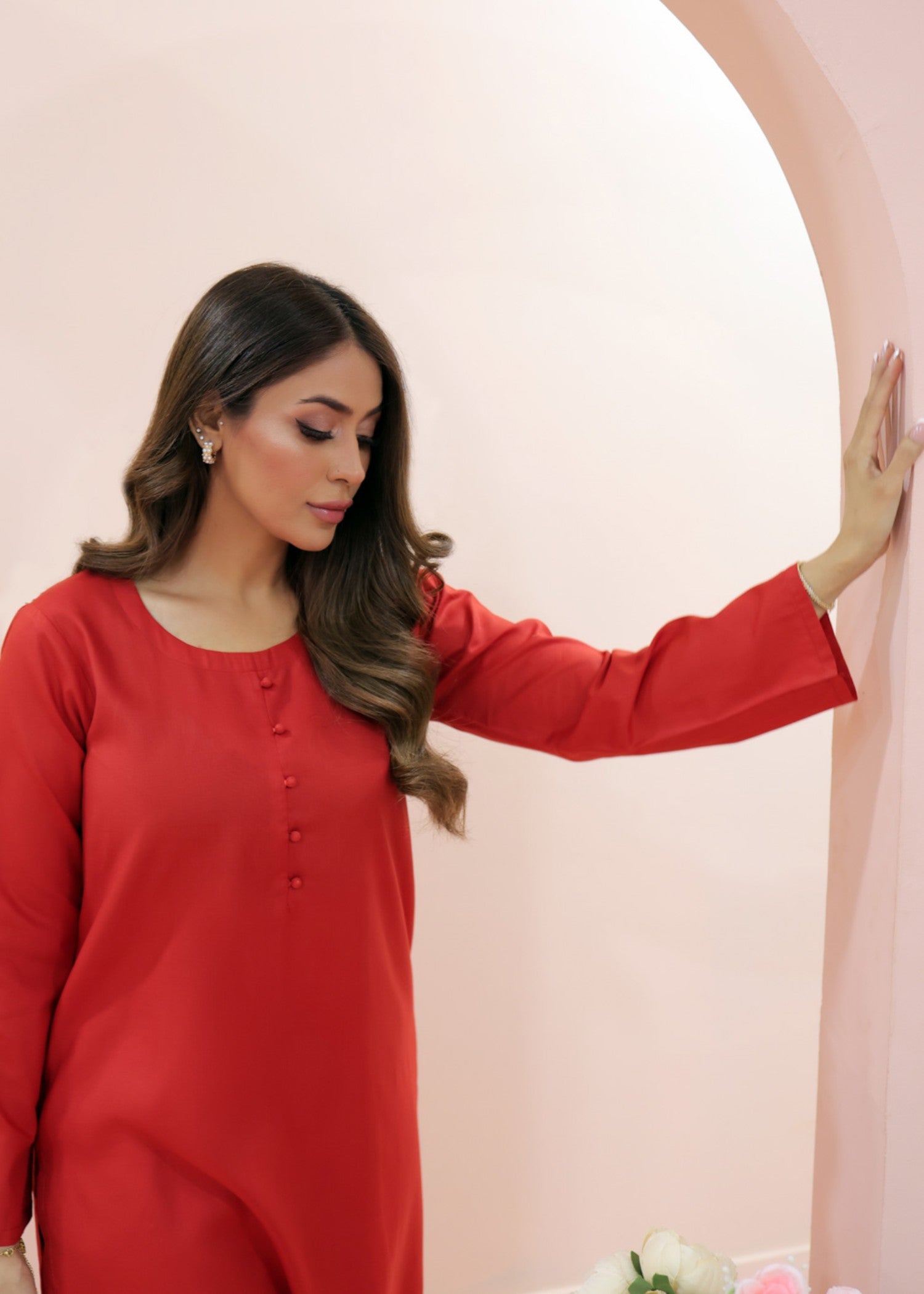 Tng (The Next Generation) Araish Co Ord Set | Red Women 2pcs