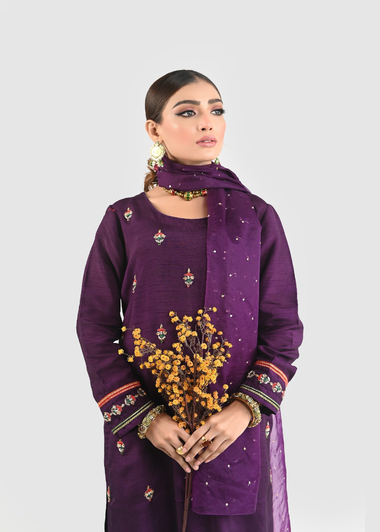 Unaiza Mir Plum Coord Set Women 2pcs