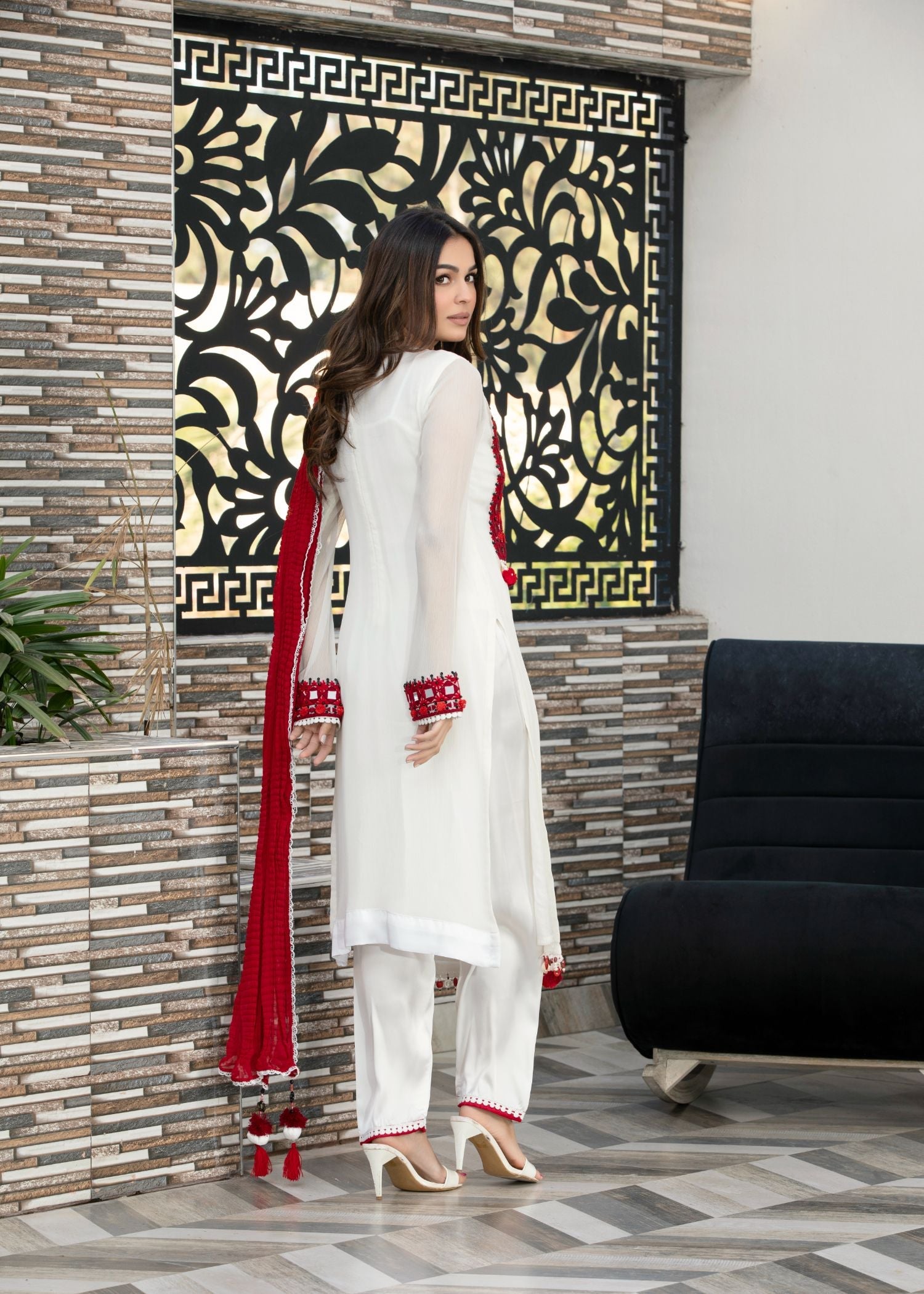 Khuda Baksh Creations Z 297 White Women 4pcs