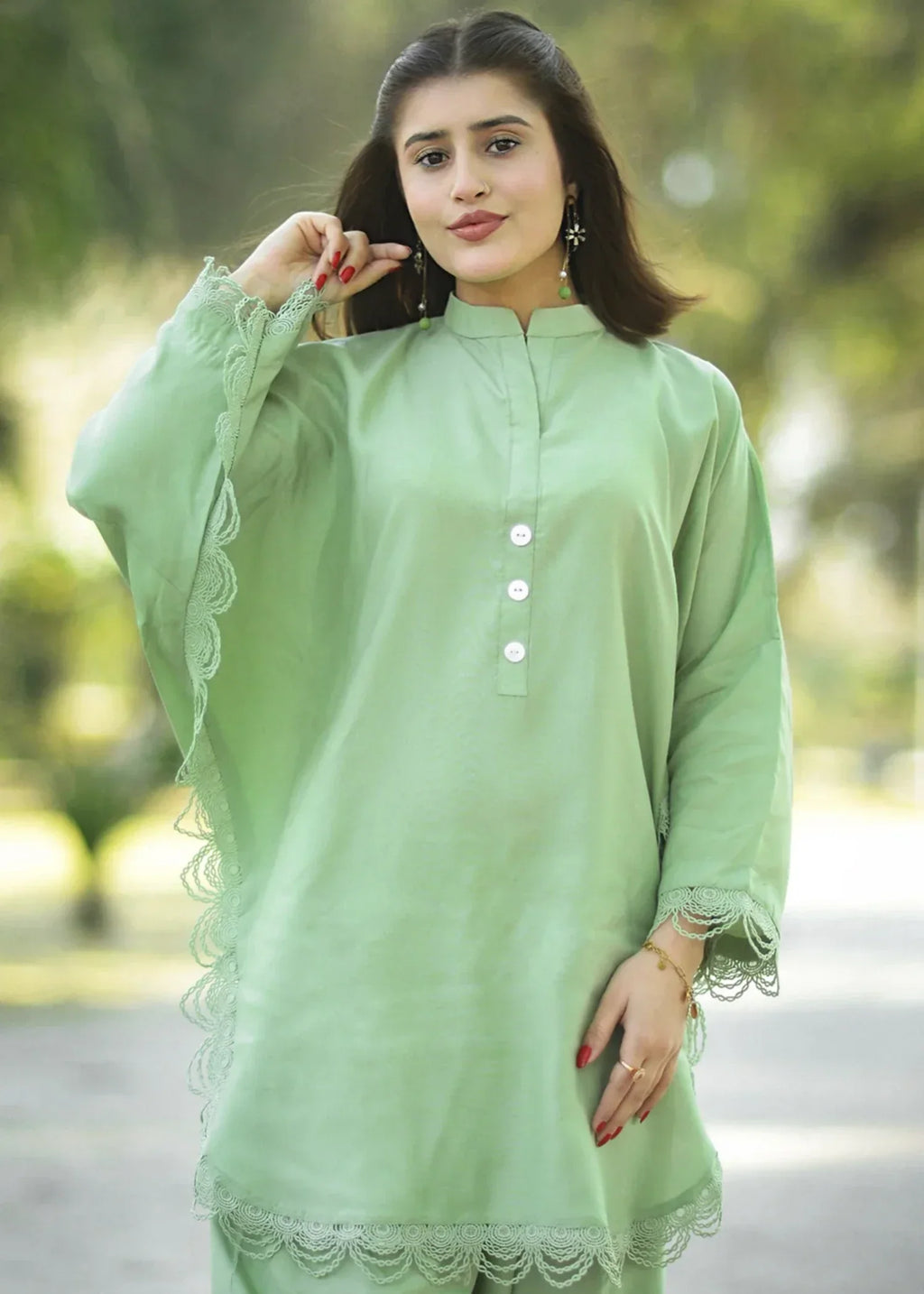 Urban Cut Cotton Embellished Co Ord Set Women 2pcs