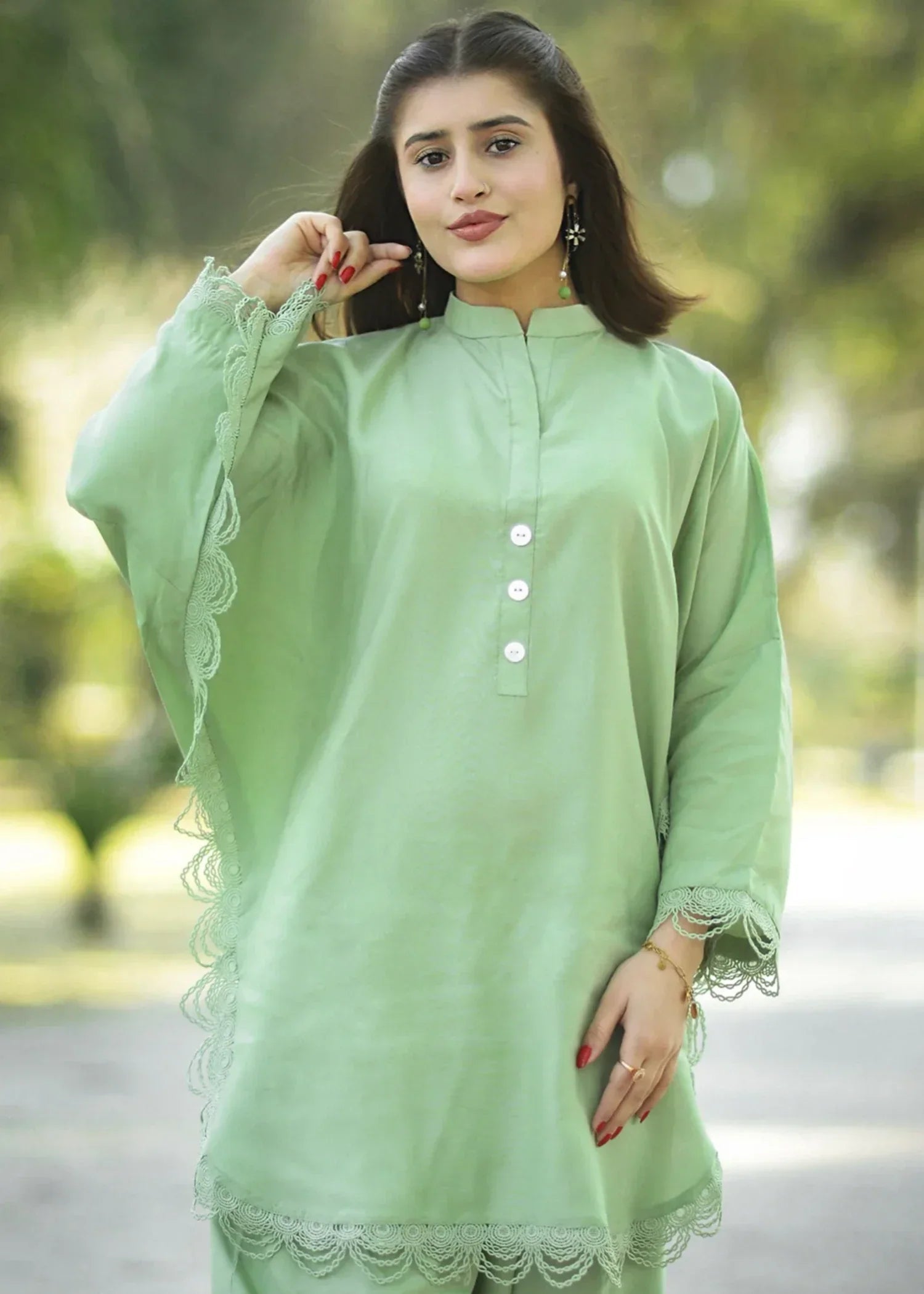 Urban Cut Cotton Embellished Co Ord Set Women 2pcs