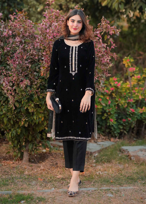 Sidra Mumtaz Black Rose Women 3pcs