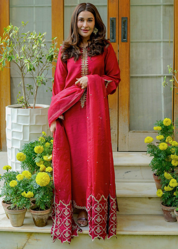 Rang-e-Haya Aina (fuchsia Pink) Women 3pcs