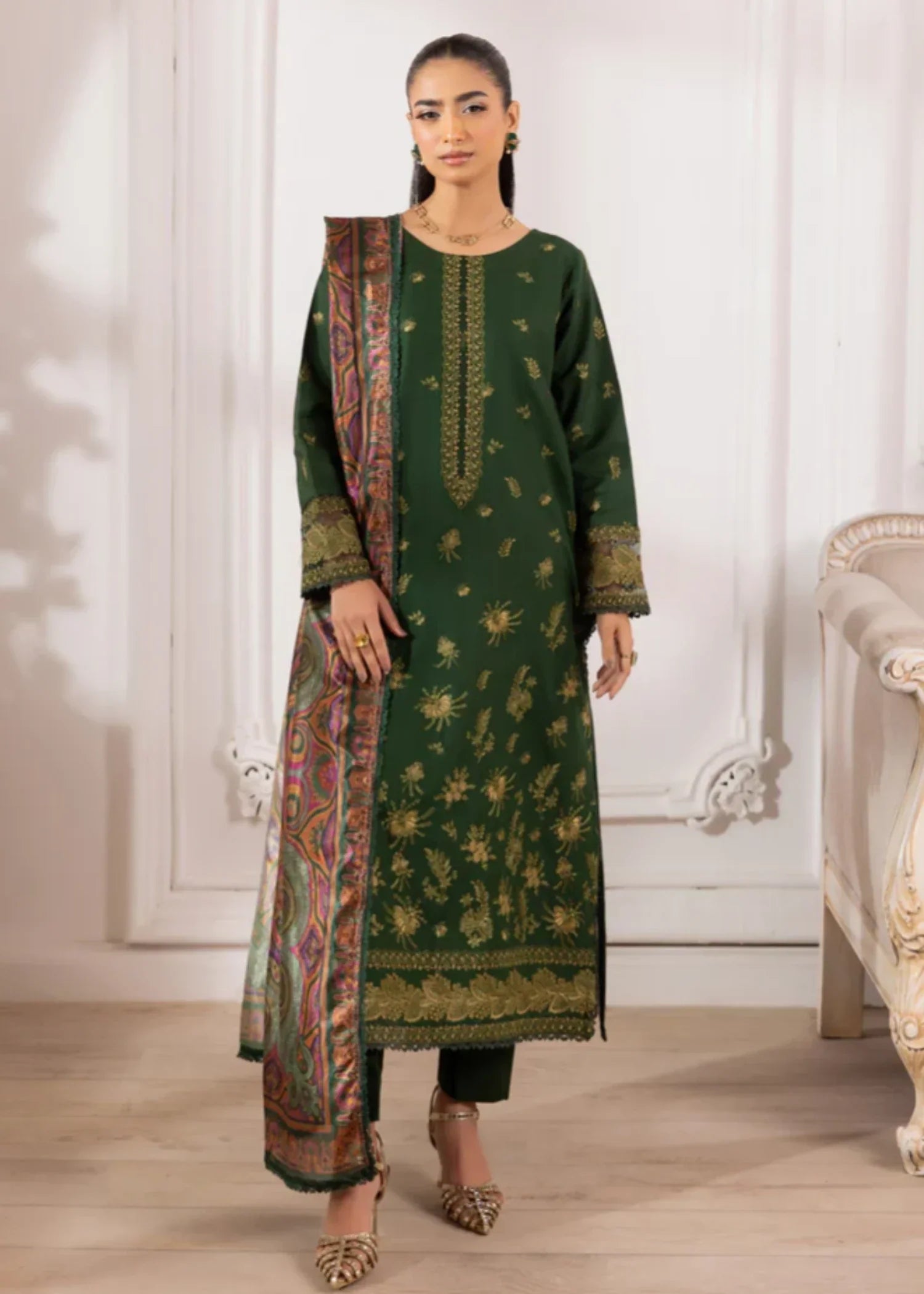 Mohagni ZE 08 LAWN EMBROIDERED STITCHED Women 3pcs