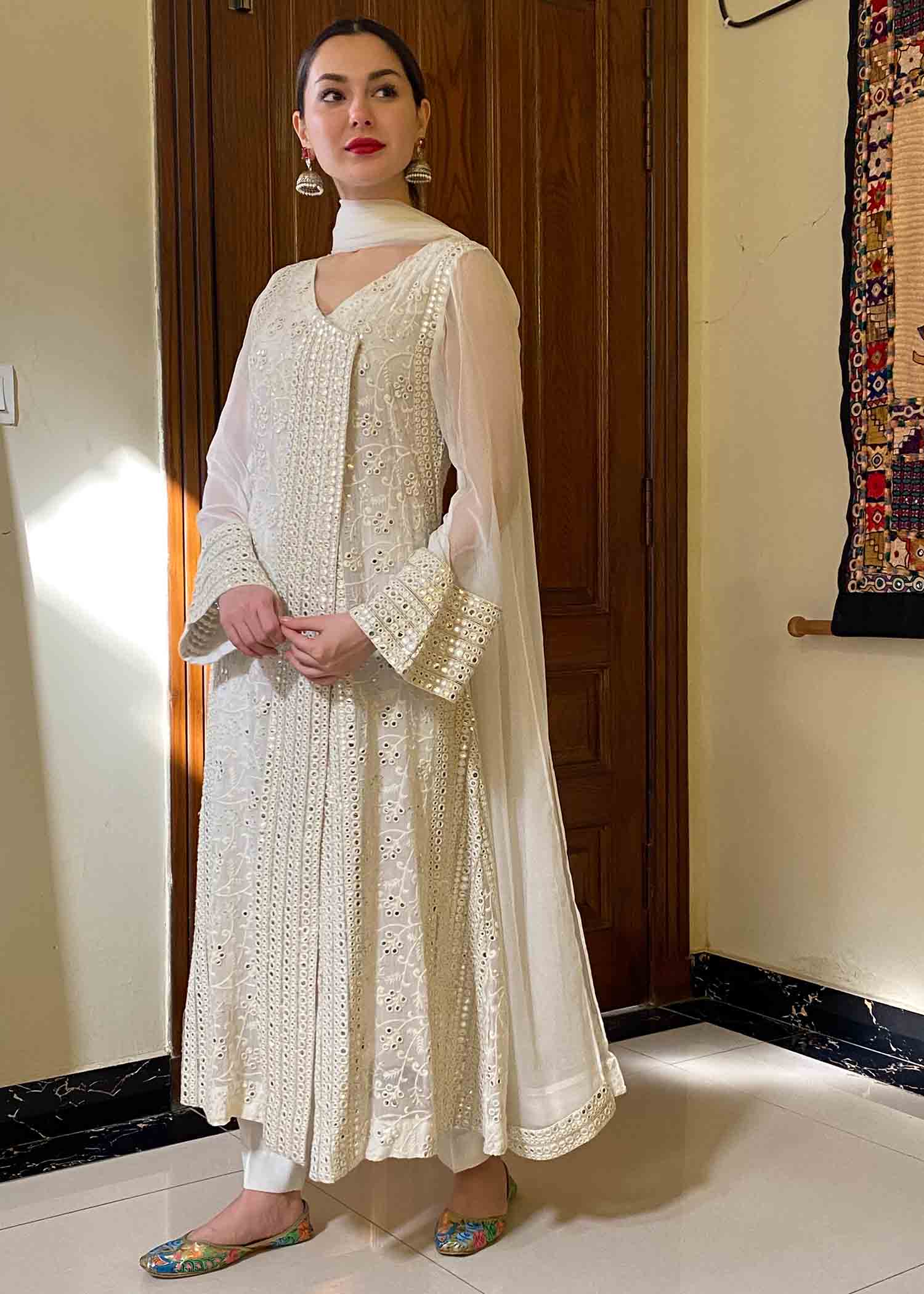 Rang-e-Haya Hania Amir Hoor / White Silver 1 Women 4pcs