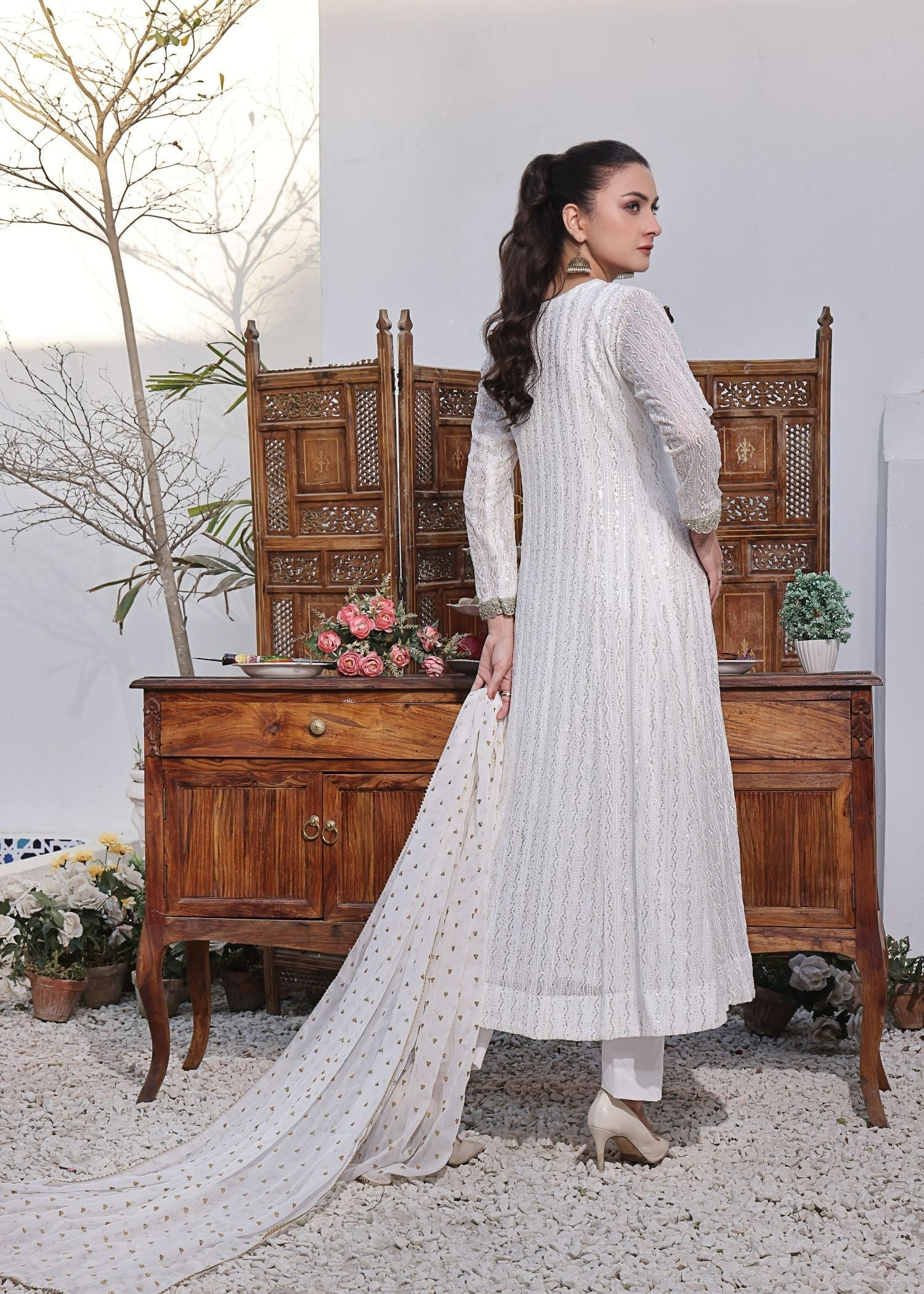 Ayesha Closet Anooshay Gul White Light Women 3pcs