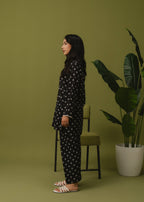 Buzzazi Black Chunri Printed Suit Women 2pcs