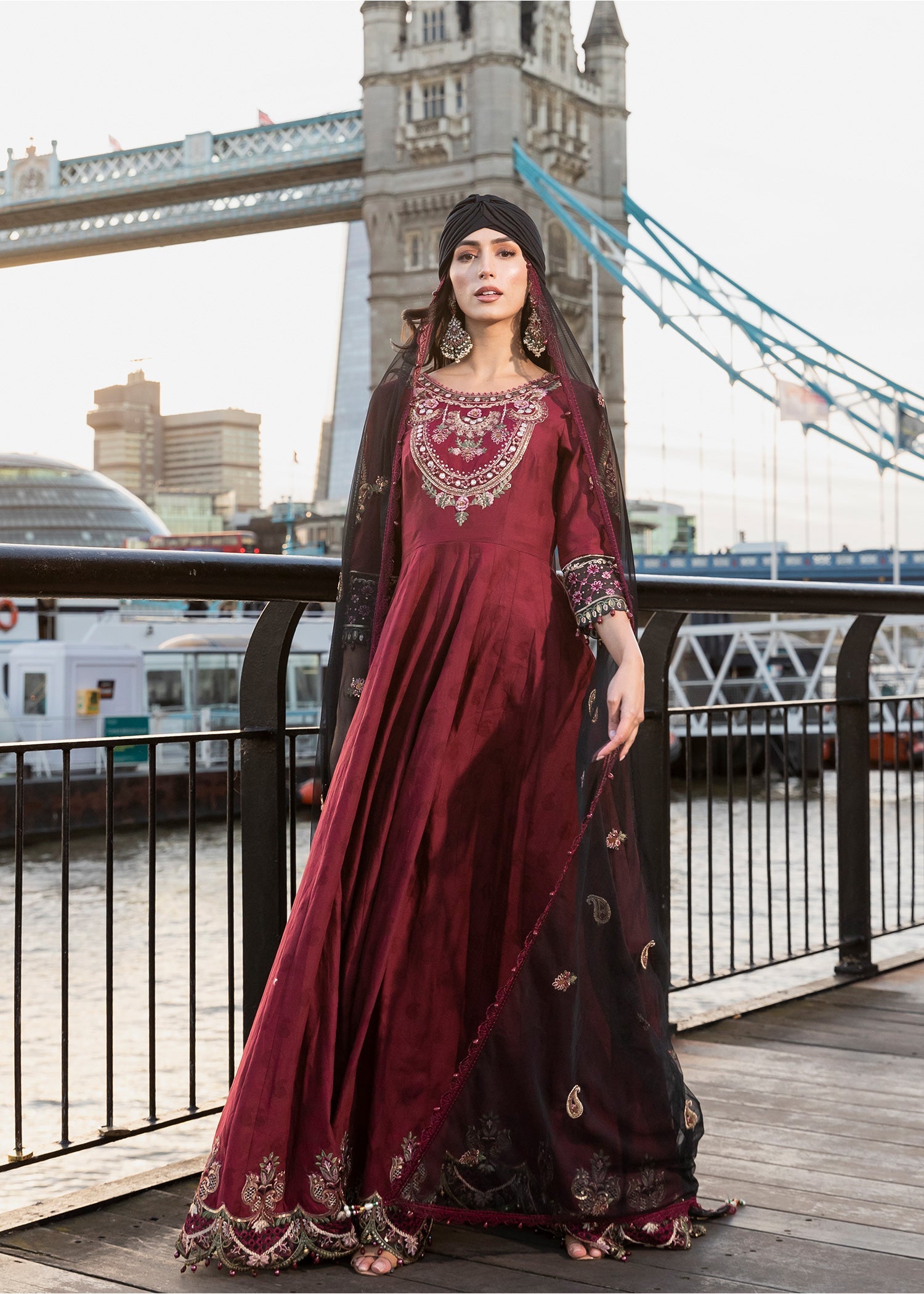 Meem Designs Maroon (Farock) Women 3pcs
