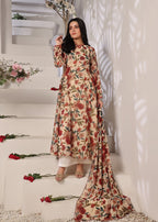 Nazmina Calico flowers dress Women 3pcs