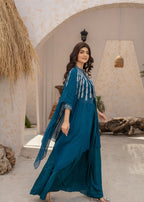 Pehnawa By Bin Akram’s KAFCUT MAXI TEAL Women 3pcs