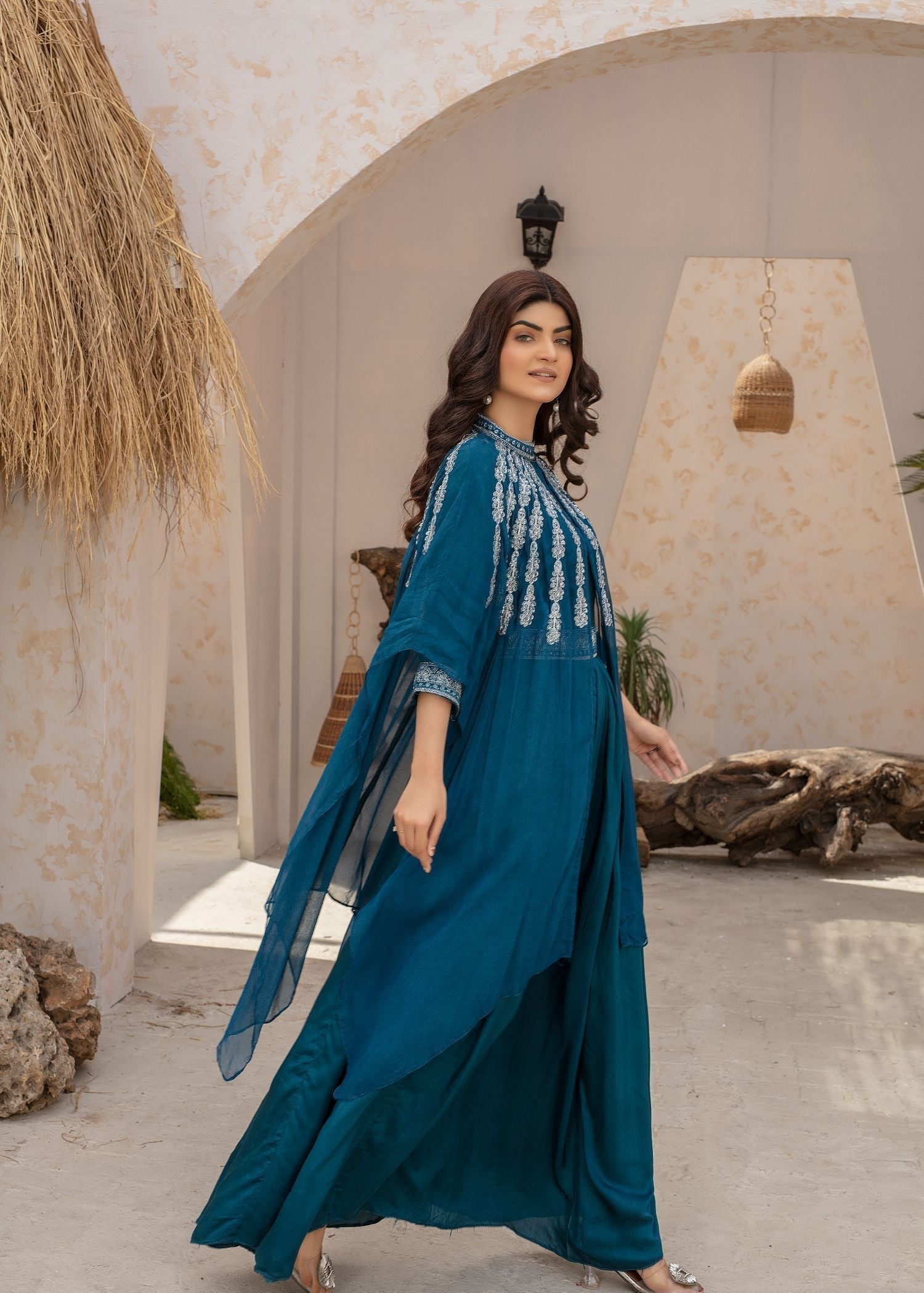 Pehnawa By Bin Akram’s KAFCUT MAXI TEAL Women 3pcs