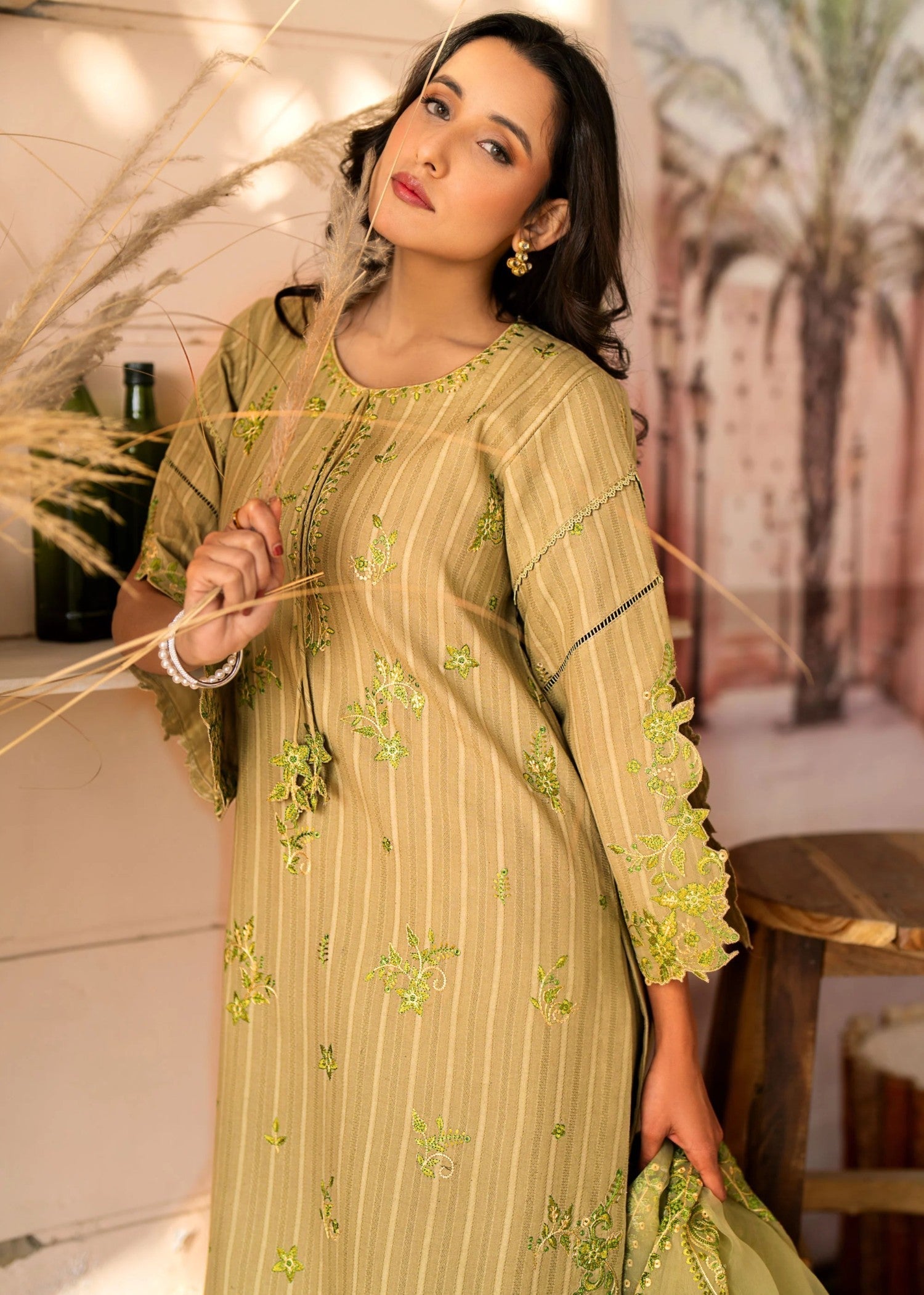 Jazayn Sea GREEN LAWN Women 3pcs