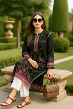 Lakhany Ready to Wear Printed Silk Shirt Women 2pcs