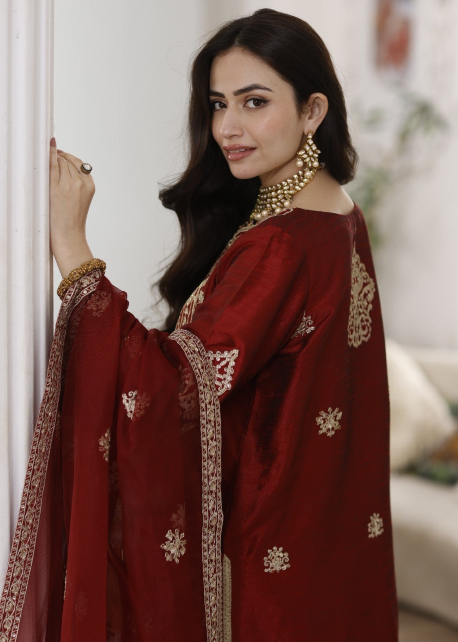 Mohagni MGS 08 ANARKALI Raw Silk Women 3pcs