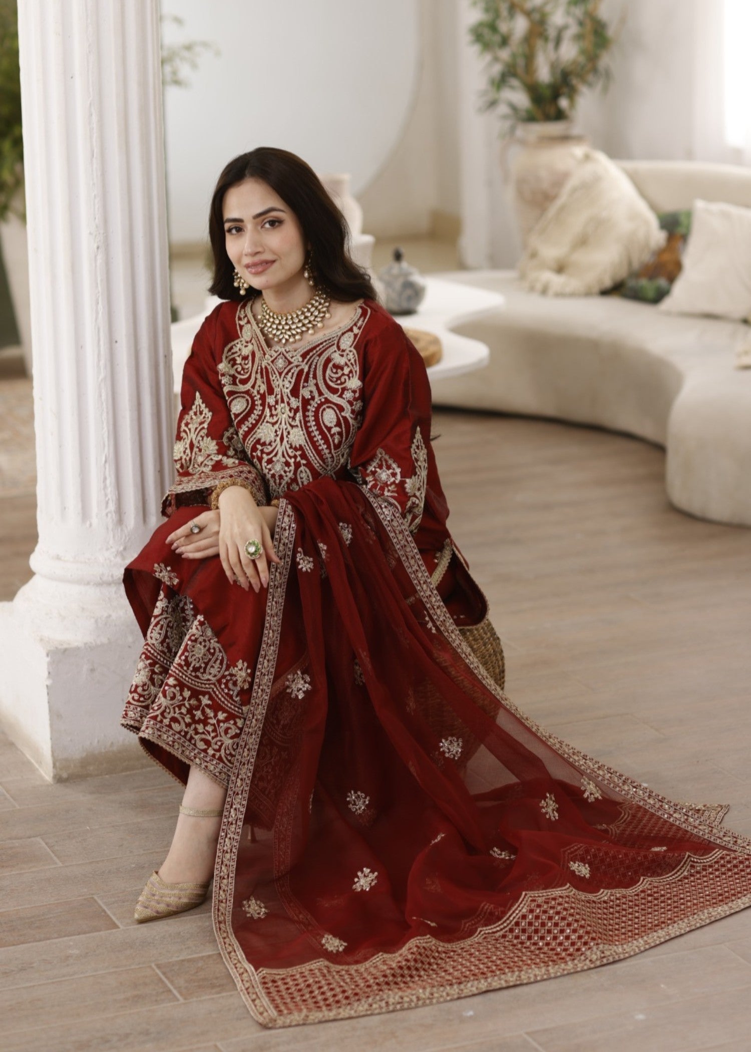 Mohagni MGS 08 ANARKALI Raw Silk Women 3pcs