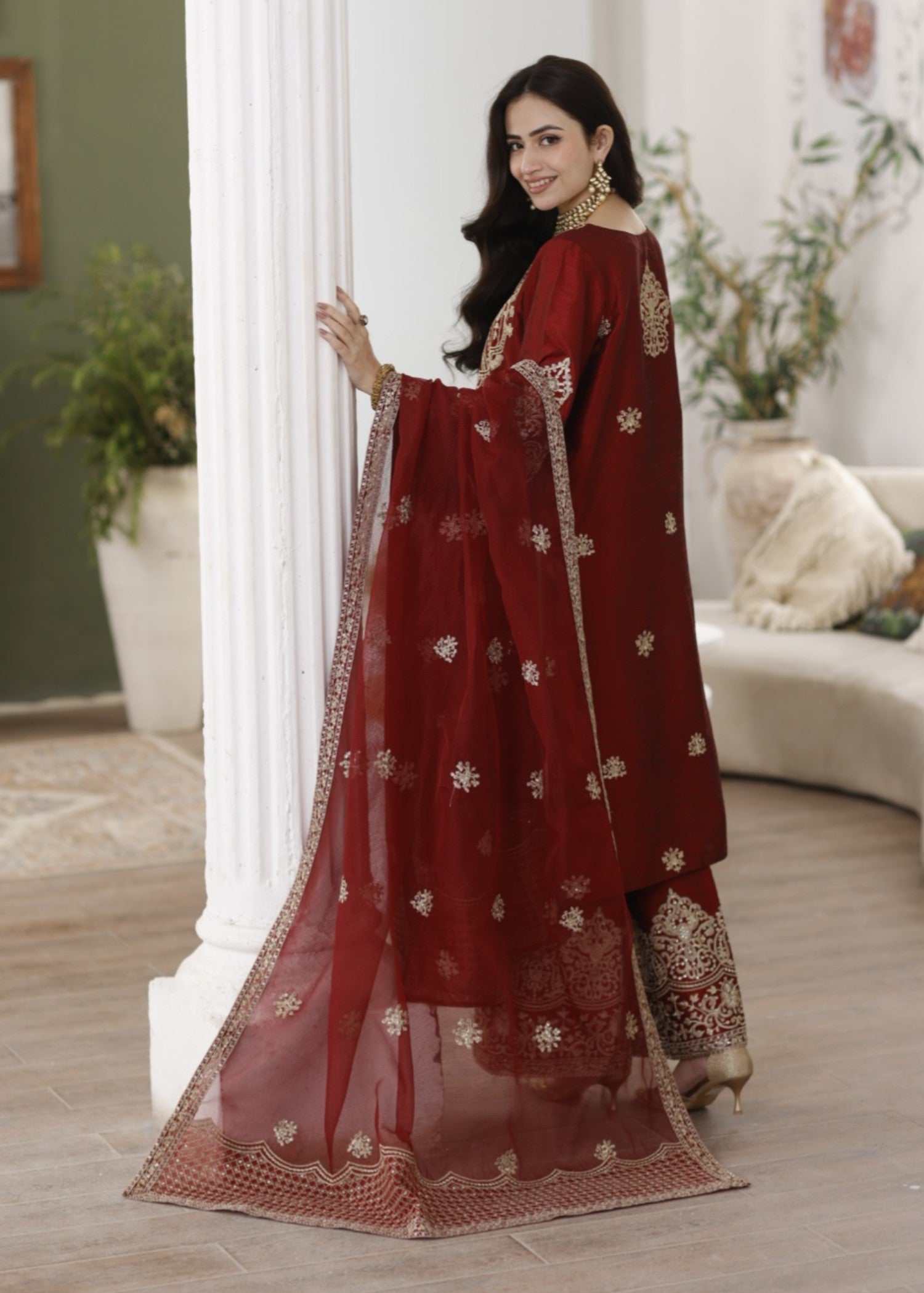 Mohagni MGS 08 ANARKALI Raw Silk Women 3pcs