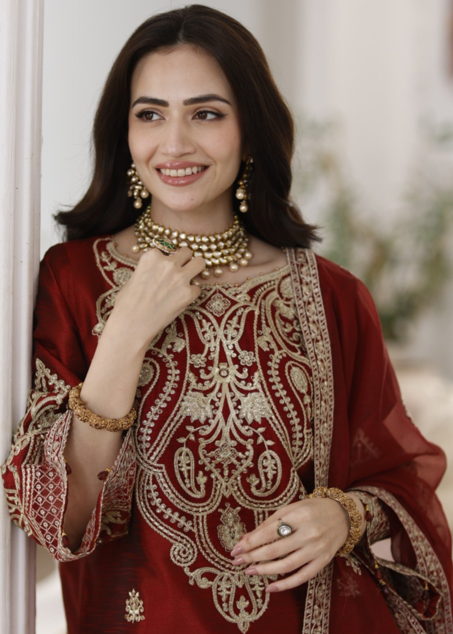 Mohagni MGS 08 ANARKALI Raw Silk Women 3pcs