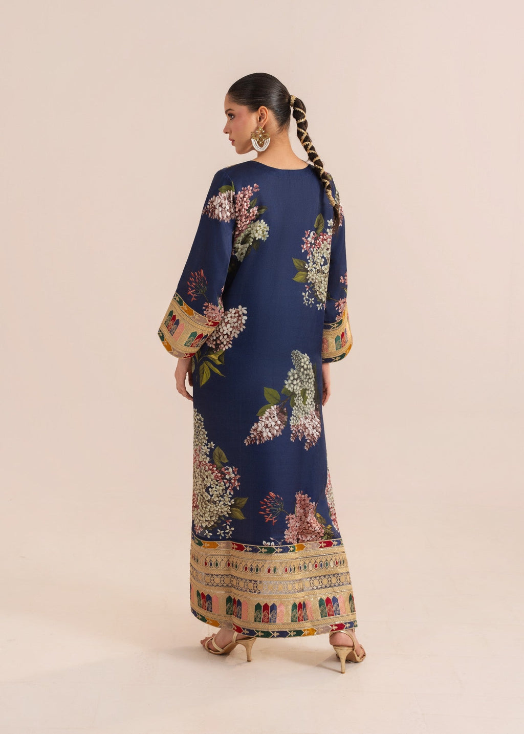 Rajdulari Kareena Blue Silk Kaftan Women 1pcs